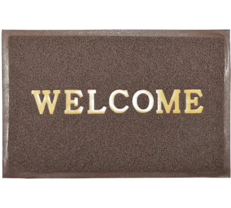 Коврик придверный пористый ComeForte "Welcome" 50х80см Коричневый 30шт/уп
